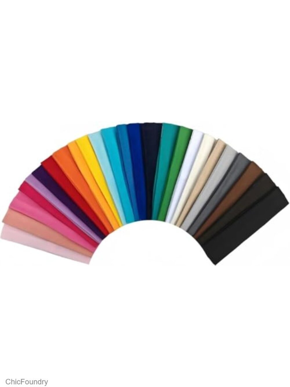 Non Slip Hair Headbands for Women - 25 Pack Multicolor Knit Elastic Bands